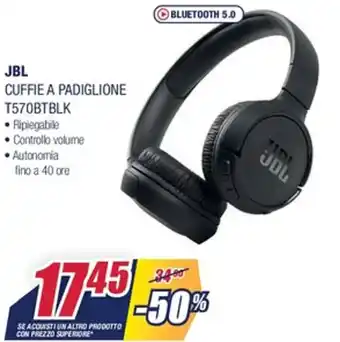 Trony JBL Cuffie A Padiglione T570BTBLK offerta