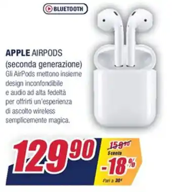 Trony Apple Airpods offerta