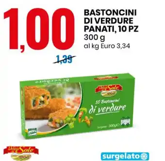 Eurospin Bastoncini di Verdure Panati 10 pz offerta