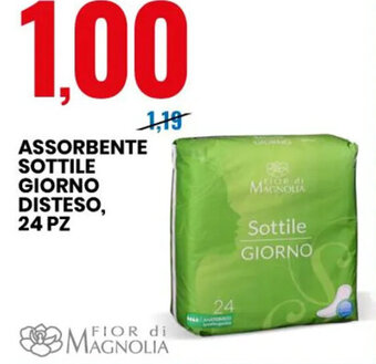 Eurospin Fior di Magnolia Assorbente Sottile Giorno Disteso 24 pz offerta