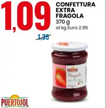 Eurospin Puertosol Confettura Extra Fragola 370 g offerta