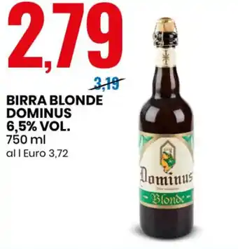 Dominus Birra Blonde 6,5% Vol. 750 ml
