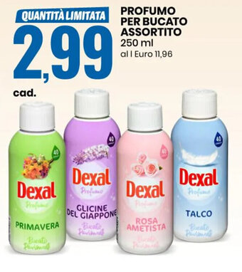 Eurospin Dexal Profumo Per Bucato Assortito 250 ml offerta