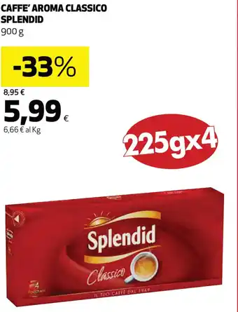 Coop Splendid Caffè Aroma Classico 900 g offerta