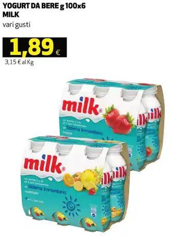 Coop Milk Yogurt da Bere g 100x6 offerta