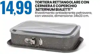 Eurospin 'Aeternum Bialetti' Tortiera Rettangolare Con Cerniera E Coperchio offerta