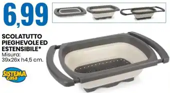 Eurospin Sistema Casa Scolatutto Pieghevole Ed Estensibile Misura: 39x26xh4,5 cm offerta