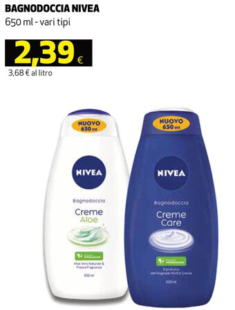 Coop Nivea Bagnodoccia 650 ml offerta