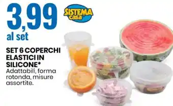 Eurospin Sistema Casa Set 6 Coperchi Elastici In Silicone offerta