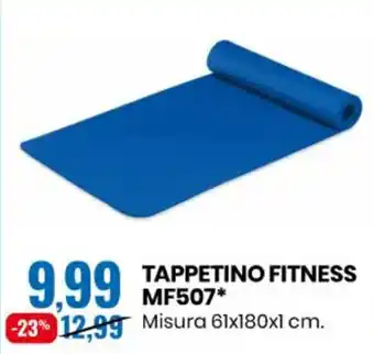 Eurospin Tappetino Fitness MF507 Misura 61x180x1 cm offerta
