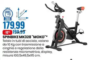 Eurospin Moko Spinbike MK328 Misura 100,5x49,5x115 cm offerta