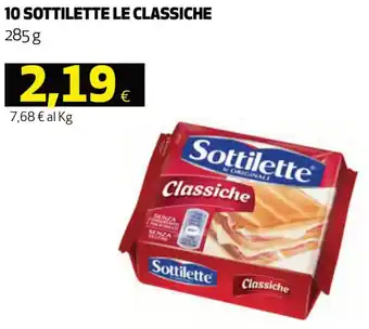 Coop 10 Sottilette Le Classiche 285 g offerta