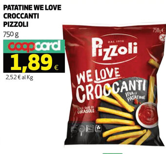 Coop Pizzoli Patatine We Love Croccanti 750 g offerta