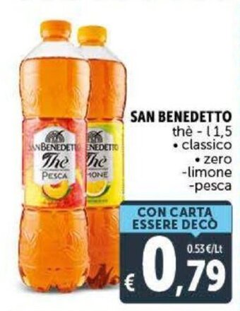 Deco Supermercati San Benedetto thè 1,5 l offerta