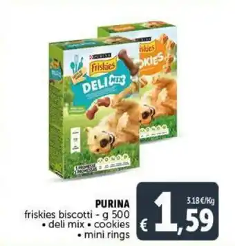 Deco Supermercati Purina friskies biscotti - g 500 offerta