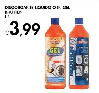 Bennet Rhütten Disgorgante Liquido O In Gel offerta