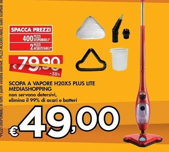 Mediashopping Scopa A Vapore H20x5 Plus Lite