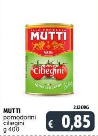 Deco Supermercati Mutti pomodorini ciliegini g 400 offerta