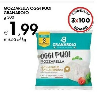 Bennet Granarolo Oggi Puoi Mozzarella 300 G(ml) offerta