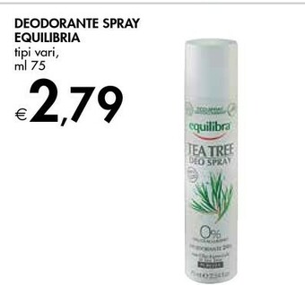 Bennet Equilibria Deodorante Spray offerta