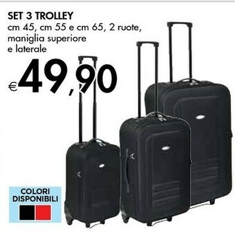 Bennet Set 3 Trolley offerta