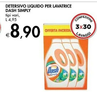 Bennet Dash Simply Detersivo Liquido Per Lavatrice offerta
