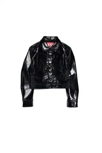 Diesel Giacca trucker in vinile craquelé offerta