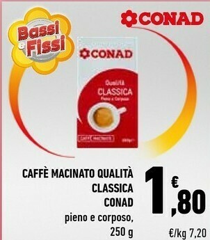 Conad Caffè Macinato offerta