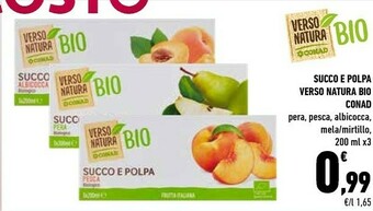 Conad Conad - Succo E Polpa Pera Biologico Verso Natura 600 G(ml) offerta