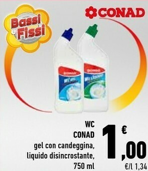 Conad Wc net Conad Wc Gel Con Candeggina offerta