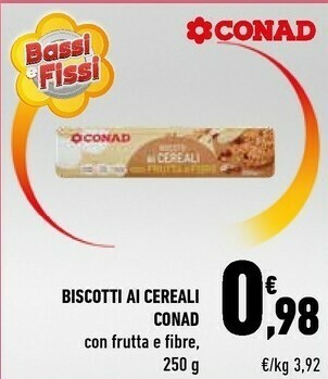 Conad Biscotti Ai Cereali offerta