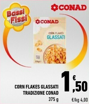 Conad Corn Flakes Glassati offerta