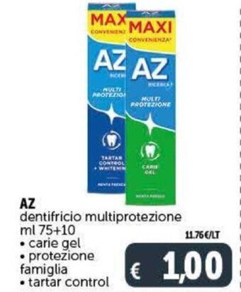 Deco Supermercati AZ dentifricio multiprotezione 75 ml + 10 offerta
