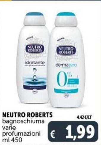 Deco Supermercati Neutro Roberts bagnoschiuma varie profumazioni 450 ml offerta
