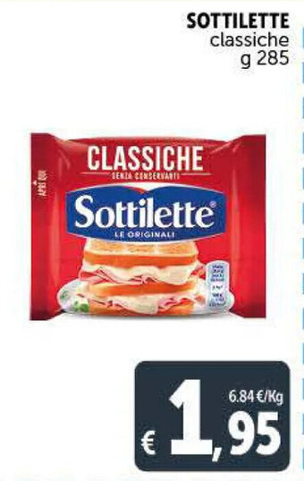 Deco Supermercati Sottilette classiche 285 g offerta