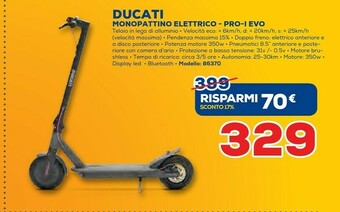 Euronics Tekk Ducati PRO-1 25 Km/h Nero, Grigio offerta