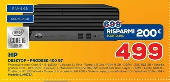 Euronics HP Desktop - Prodesk 400 G7 offerta