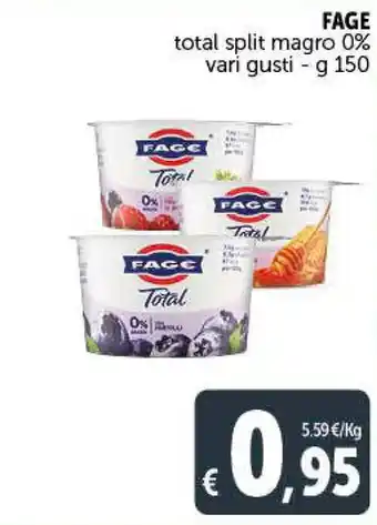 Deco Supermercati Fage total split magro 0% vari gusti 150 g offerta