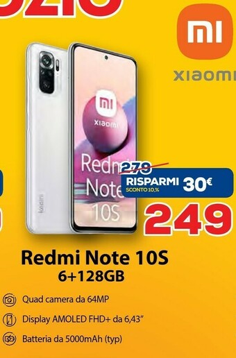 Euronics Xiaomi Redmi Note 10S 128GB offerta