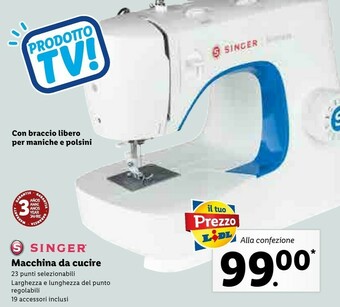 Lidl Singer M3205 Macchina Da Cucito Macchina Da Cucire Semiautomatica Elettrico offerta