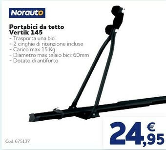 Norauto Portabici Da Tetto Vertik 145 offerta