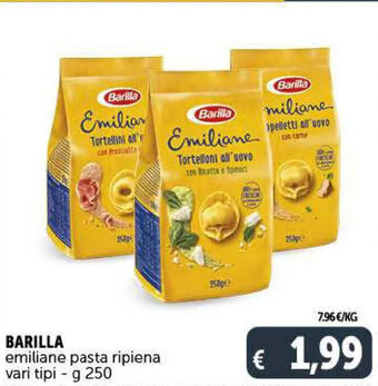 Deco Supermercati Barilla emiliane pasta ripiena vari tipi - g 250 offerta