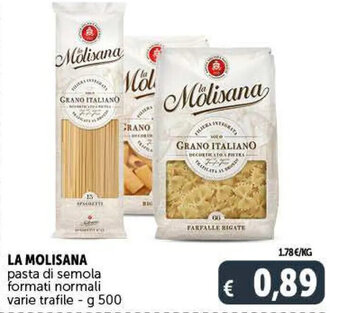 Deco Supermercati La Molisana pasta di semola formati normali varie trafile 500 g offerta