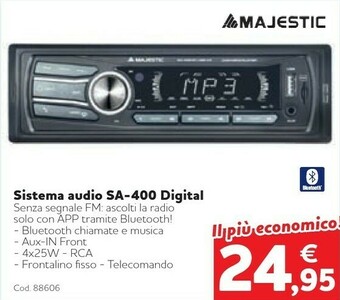 Norauto Majestic Sistema Audio SA-400 Digital offerta