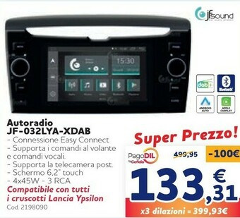Norauto JF Sound Autoradio JF-032LYA-XDAB offerta