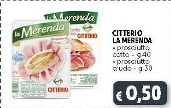 Deco Supermercati Citterio La Merenda Prosciutto Crudo 30 G(ml) offerta