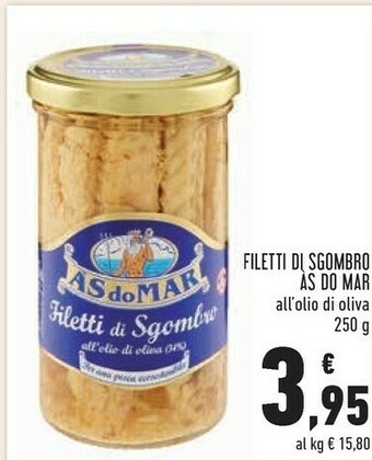 Conad Asdomar Filetti Di Sgombro All'Olio Di Oliva 250 G(ml) offerta