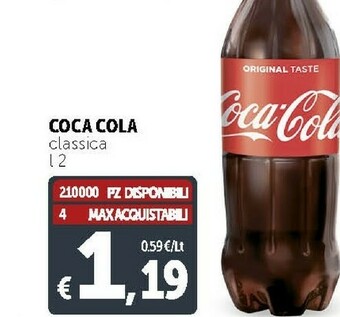 Deco Supermercati Coca Cola Coca-Cola - Coca-Cola 2000 G(ml) offerta