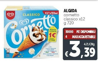Deco Supermercati Algida Cornetto Classico offerta