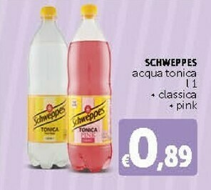 Deco Supermercati Schweppes Aqua Tonica Classica / Pink offerta